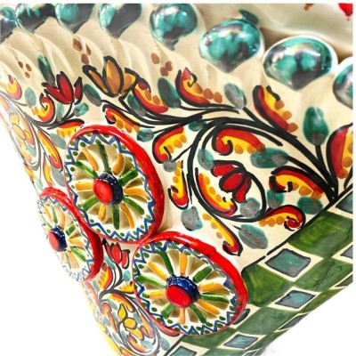 Fijne keramische koffie uit Caltagirone met verlichtingstoepassingen - Measure Cm L42xh33xp26 - 