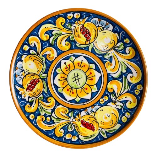 Assiette ornementale en céramique Caltagirone - Ø environ 25 cm (1pc) avec options de décoration - 