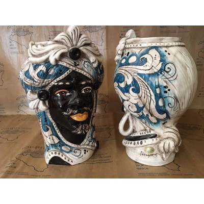 Hoofd van Moro Caltagirone lengte ongeveer 28 cm - 