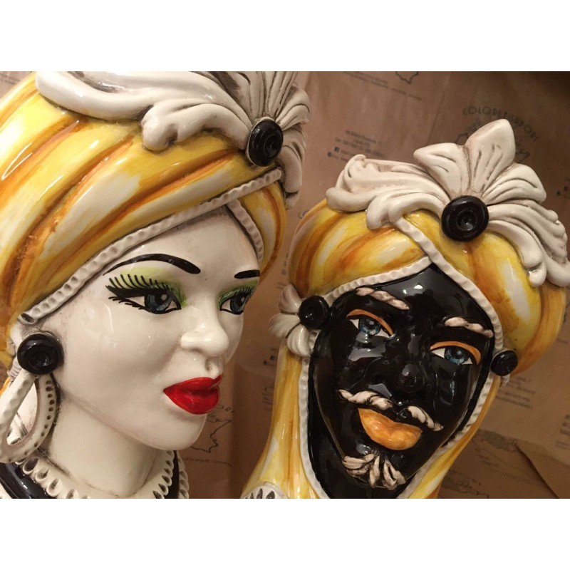 Sicilian Head Ceramic Caltagirone höjd cirka 28 cm - 
