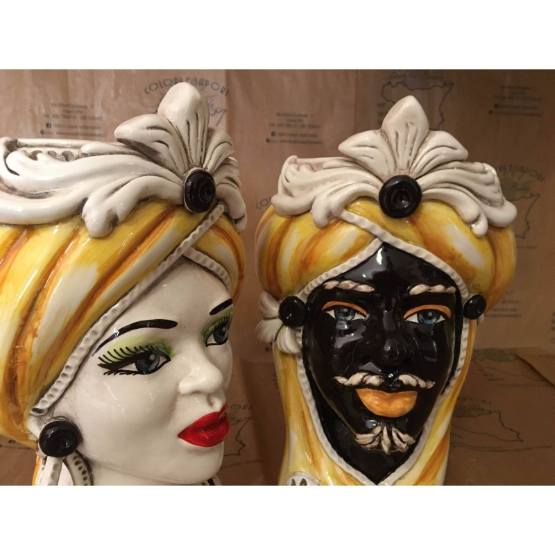 Sicilian Head Ceramic Caltagirone höjd cirka 28 cm - 