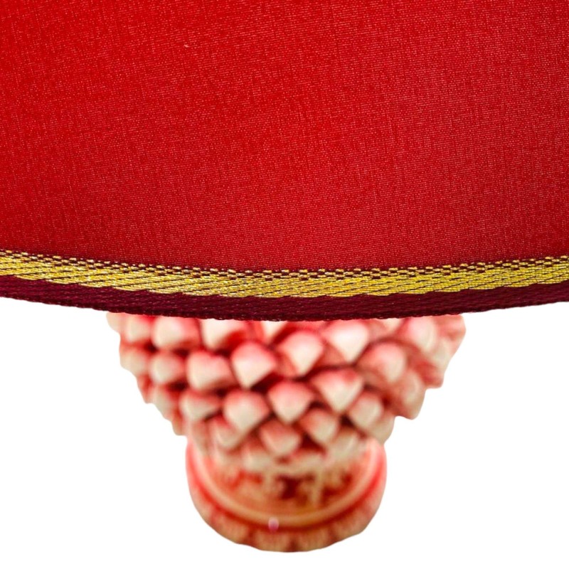 Lume Pigna Bordò antik och dekorerad stam, keramik av Caltagirone - höjd ca 55 cm - 