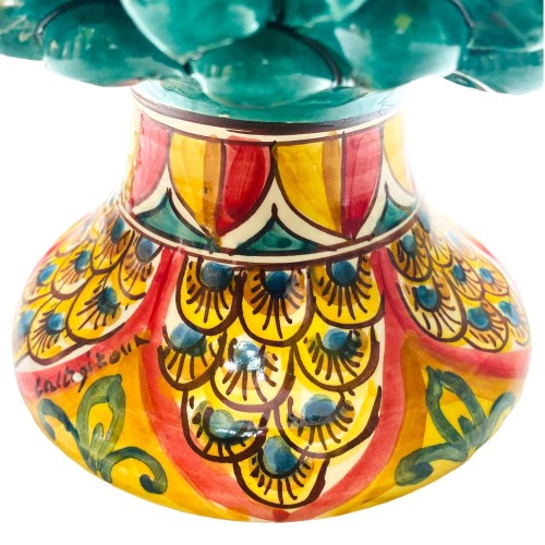 Lume Pigna Siciliana kleur Verderame en stam onderscheiden pauw staart ongeveer 60 cm -  2
