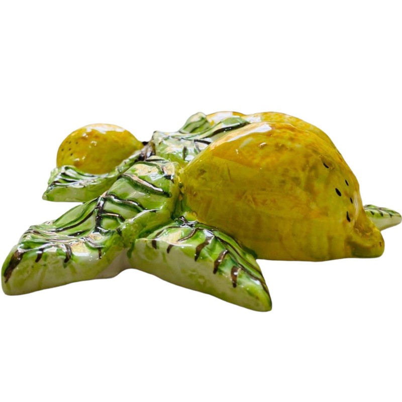 Racimo de Limones en preciosa cerámica Caltagirone - Medidas aprox h 40x20 cm - 