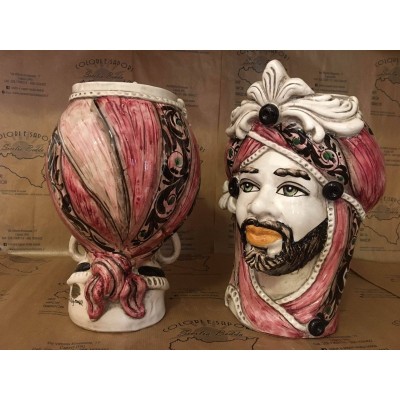 Cabeça de Moro Caltagirone altura cerca de 28cm - 