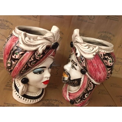 Cabeça de Moro Caltagirone altura cerca de 28cm - 