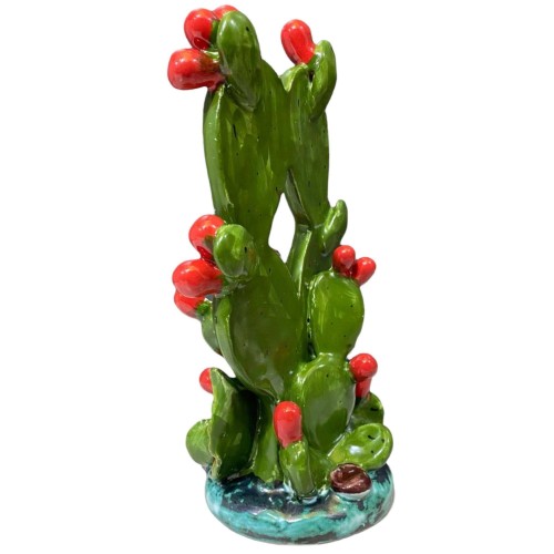 Zusammensetzung aus Feigenkaktusblättern mit Sockel – Höhe 20 cm -  2