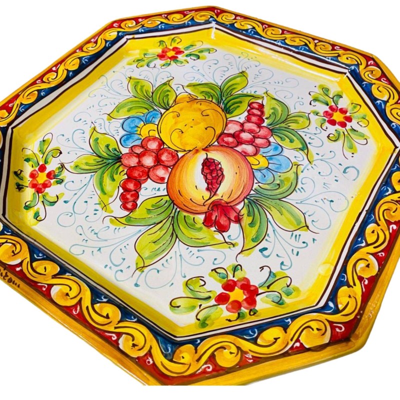 Coffee service dla 6 osób ceramicznych z Caltagirone dekoracja Fruit i baroque - 
