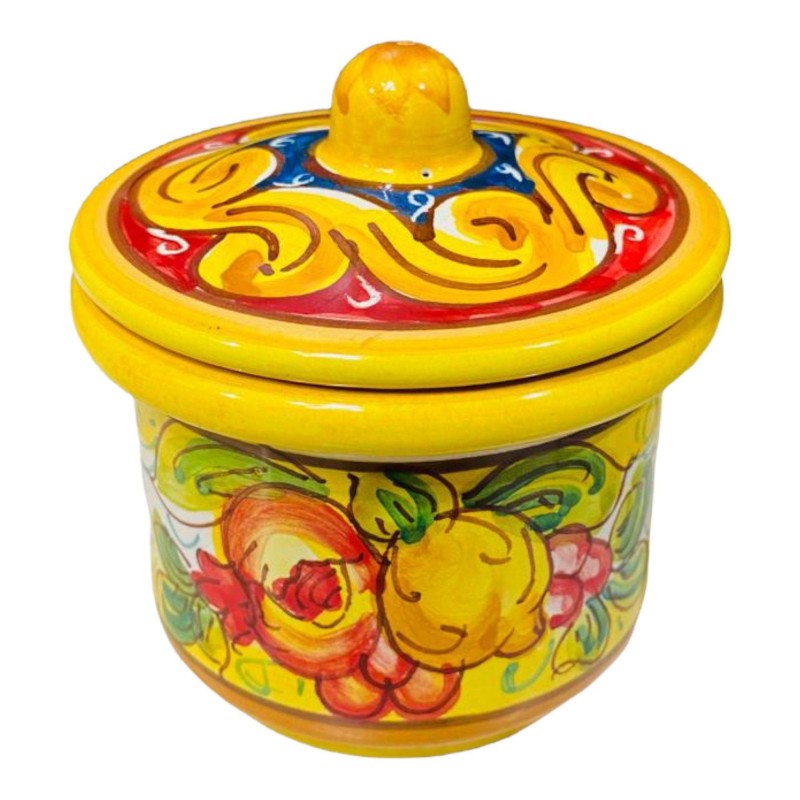 Coffee service dla 6 osób ceramicznych z Caltagirone dekoracja Fruit i baroque - 