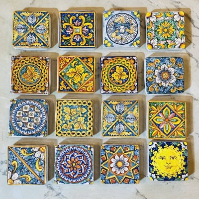 Sycylijski ceramiczny magnes ceramiczny z worek jute - 