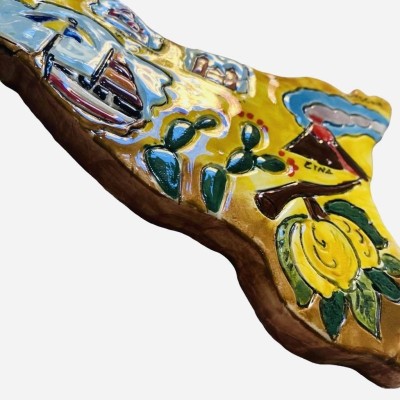 Sicile en céramique à suspendre, à décor gravé - deux tailles disponibles - 