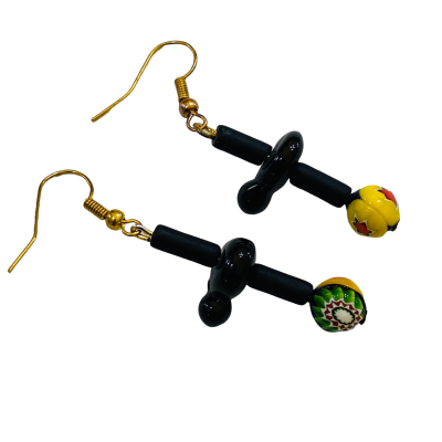 Orecchini Mod. 03 con murrine realizzati a mano - 