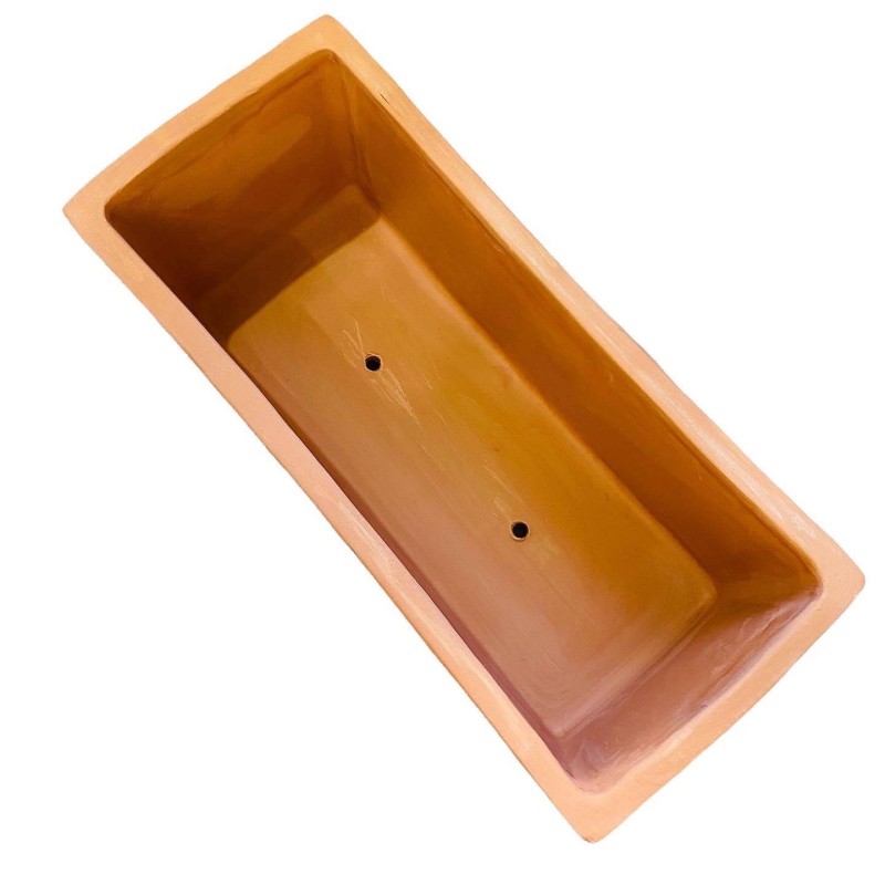 Rectangular vase box in fine ceramic, sea landscape decoration - in five size options - (1pc) - 