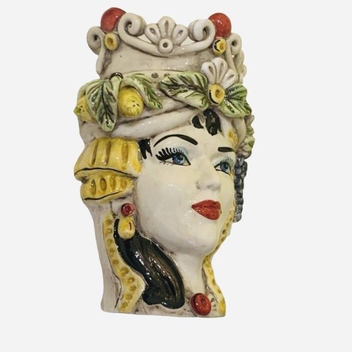Ceramic hang muur hoofd Caltagirone, ongeveer 27 cm -  2