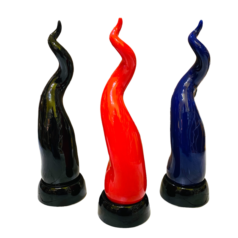 Riesiges Glückshorn aus feiner Keramik, vollständig handgefertigt – Höhe 40 cm – 3 Farben erhältlich - 