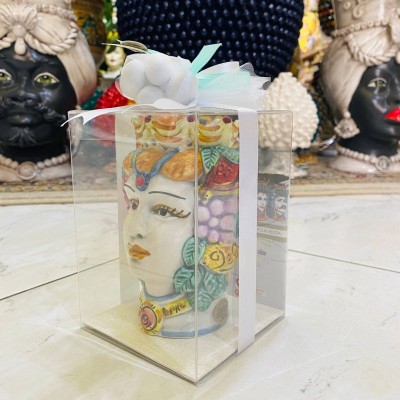 Confezione per bomboniera completa con con saccoccino con 5 confetti e Nastri di Raso colore a scelta (Bomboniera non in