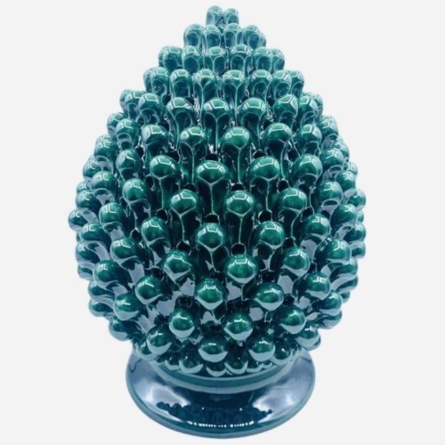 Lâmpada de cerâmica perfurada siciliana Pigna Pigna feita à mão de Caltagirone - altura cerca de 25 cm, várias cores -  2