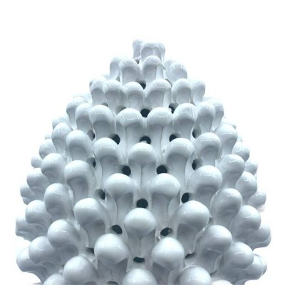 Lampe perforée en pomme de pin sicilienne, environ 40/45 cm de haut, différentes couleurs, céramique de Caltagirone fait