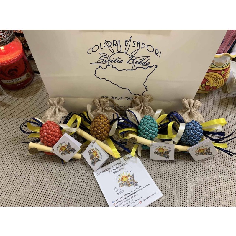 Sycylijski ceramiczny magnes sosny - 