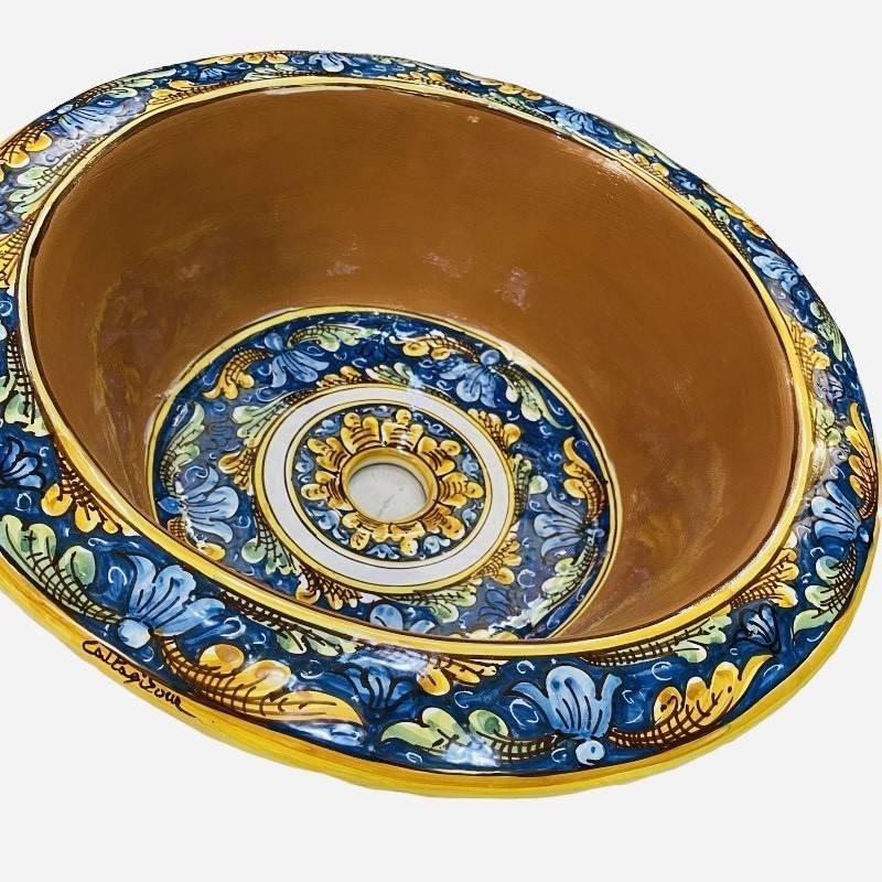 Zatopienie Ceramic w całości wykonane i ozdobione dłonią, o średnicy 48 cm - 