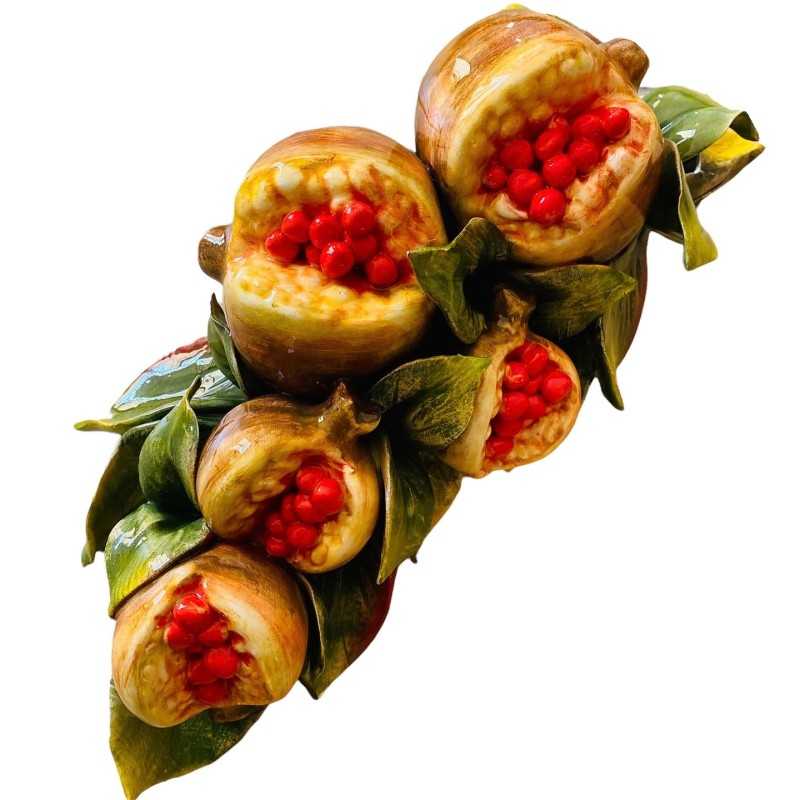 Bundle with ceramic Pomegranates made and decorated by hand - Measures 35x15 cm - 