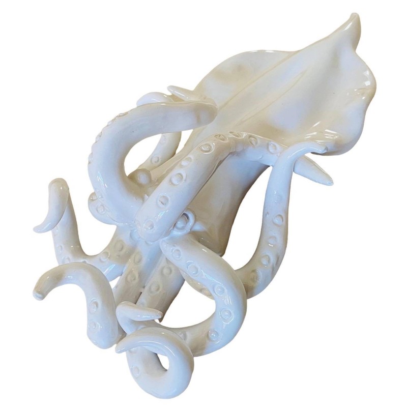 Calamari in pregiata ceramica interamente realizzati a mano - Misure circa 27x15 cm - 