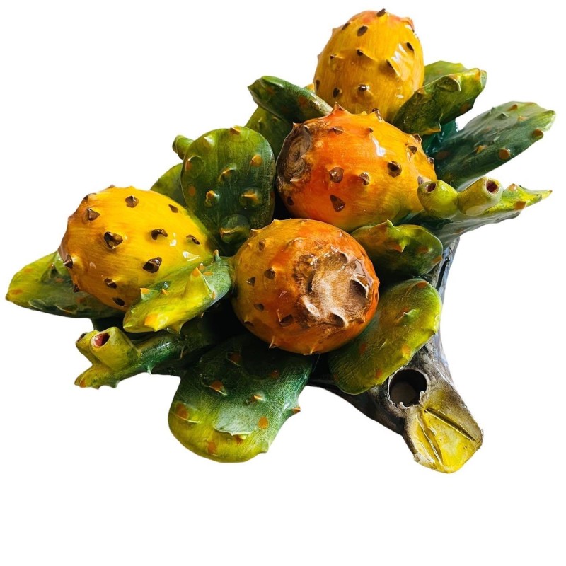 Arch with Sicilian shovels and prickly pear, in hand-decorated ceramic - Measures about 25x20x10 cm - 
