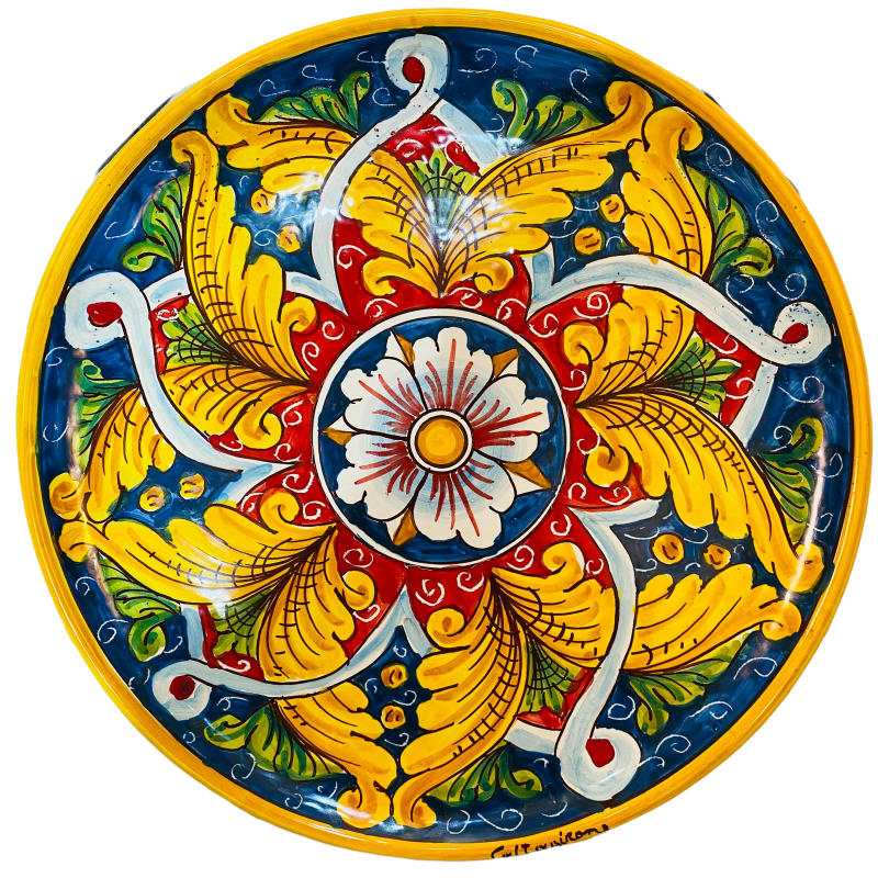 Assiette ornementale en céramique Caltagirone - Ø env. diverses décorations disponibles - 