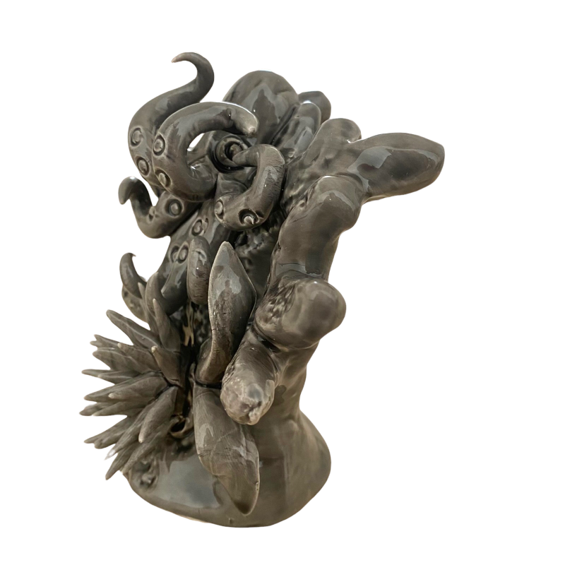 Meereskomposition mit Koralle, Seeigel und Oktopus, H. ca. 15 x 9 x 14 cm. (1 Stück) - 