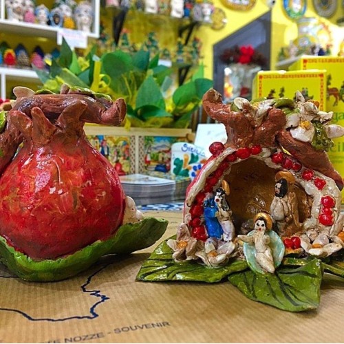 Artisto Presepe siciliano geheel gemaakt - Collectie Frutti: MELOGRANO - 
