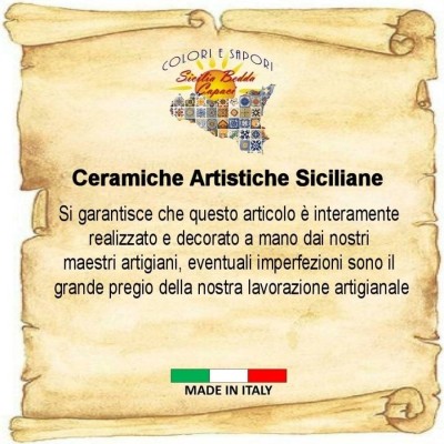 Pianta Ficodindia con vasetto in ceramica siciliana - 3 Misure disponibili - 