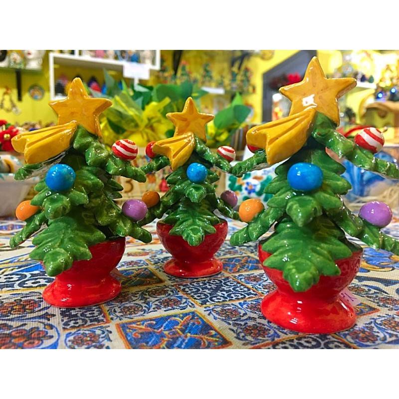 Weihnachtsbaum aus feiner Keramik (1 Stück) in zwei Größen erhältlich - 