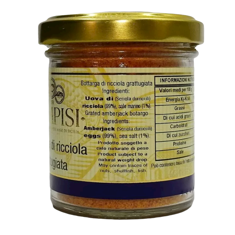 Grated Sicilian amberjack roe, 50g