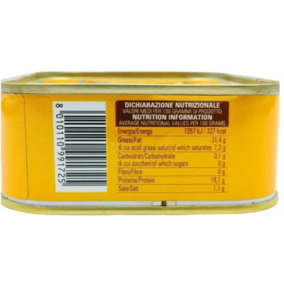 Siciliansk röd tonfisk i hög kvalitet 340g olivolja - 