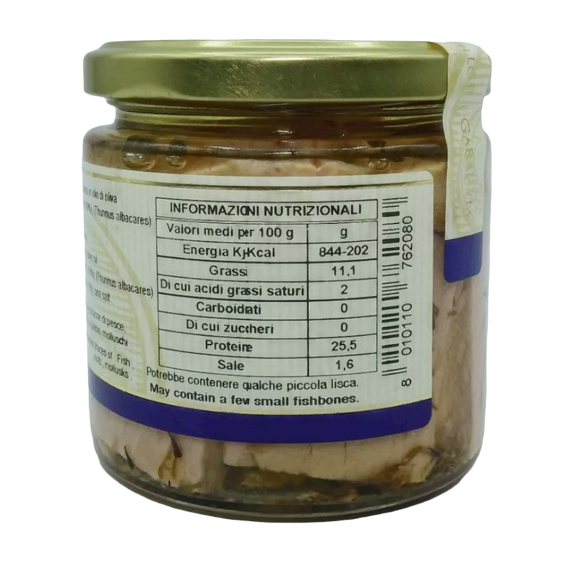 Sicilian Tuna with Sea Breeze in Olive Oil, 220g with Thyme and Sea Salt - 