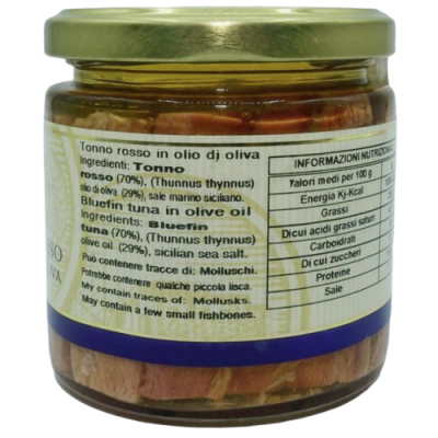 High Quality Sicilian Red Tuna in Olive Oil 220g - 