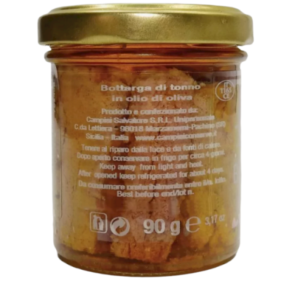 Bottarga di Tonno Siciliano in Olio D'oliva, 90g - 