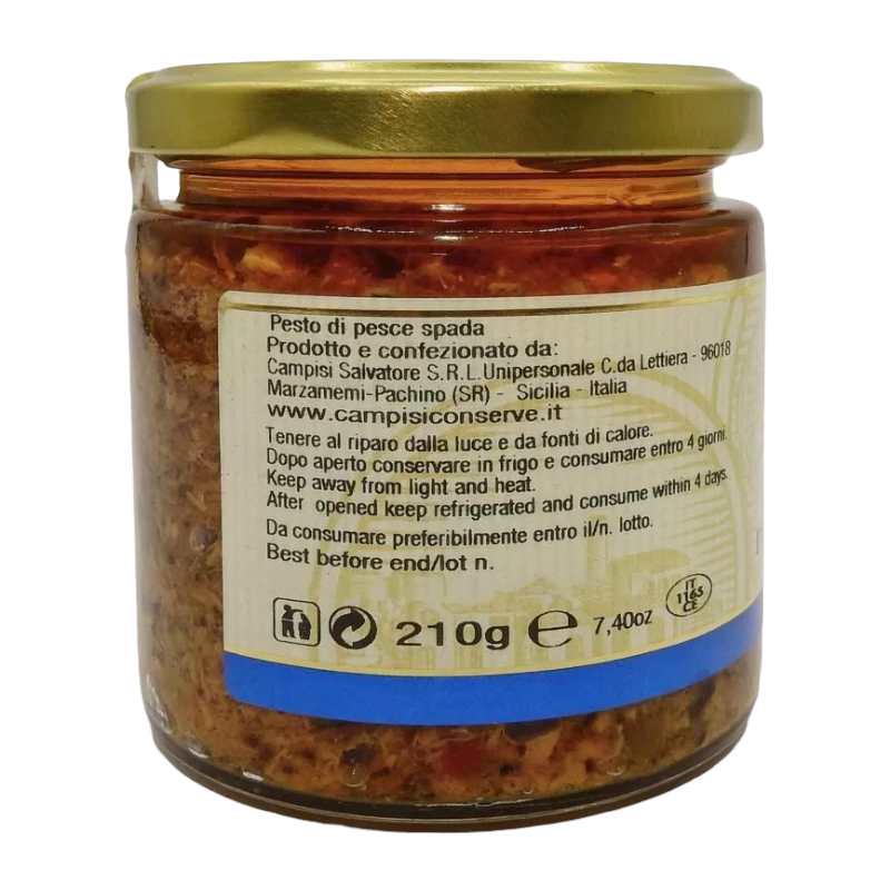 Pesto Fish Spada Siciliansk hög kvalitet 210 g - 