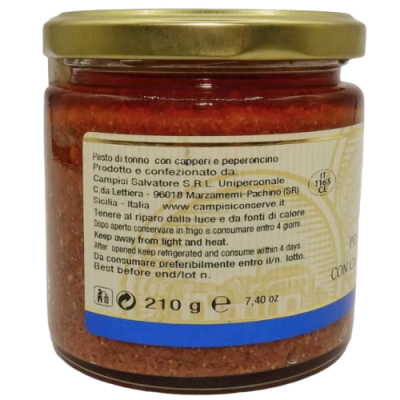 Pesto di Tonno Siciliano With Capperi e Peperoncino (ang.) - 