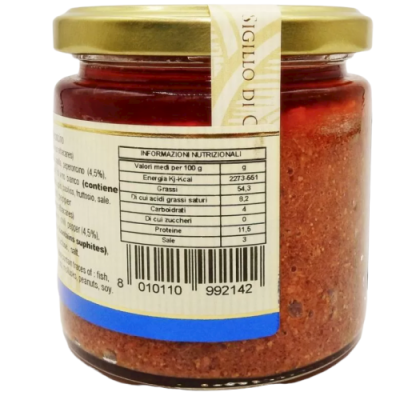 Pesto de thon sicilien aux câpres et piment, 210g - 