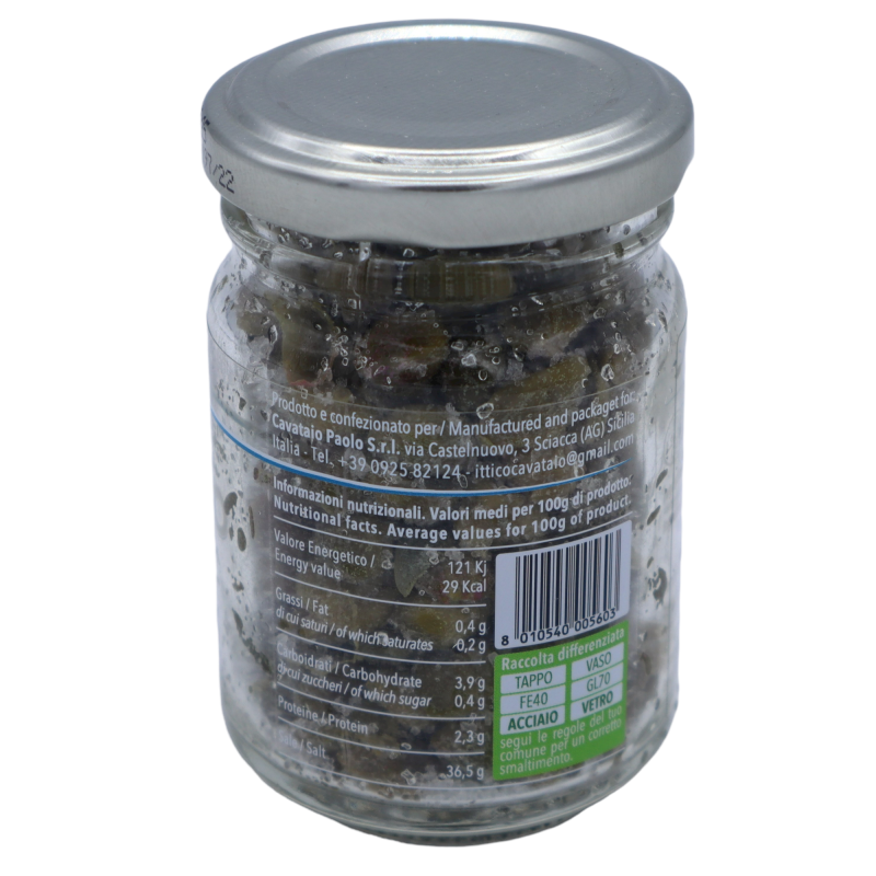Alcaparras saladas sicilianas finas 90g - 