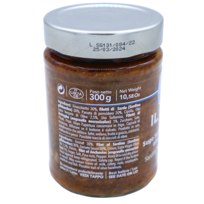 Salsa Artesanal de Sardinas e Hinojo, Estilo Palermo, 300g - 