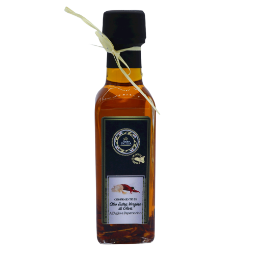 Dressing auf Basis von EVO-Öl mit Knoblauch und Chili – 100 ml - 