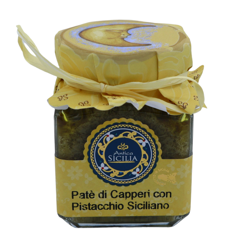 Paté Siciliano di Capperi con Pistacchio, i olika format - 