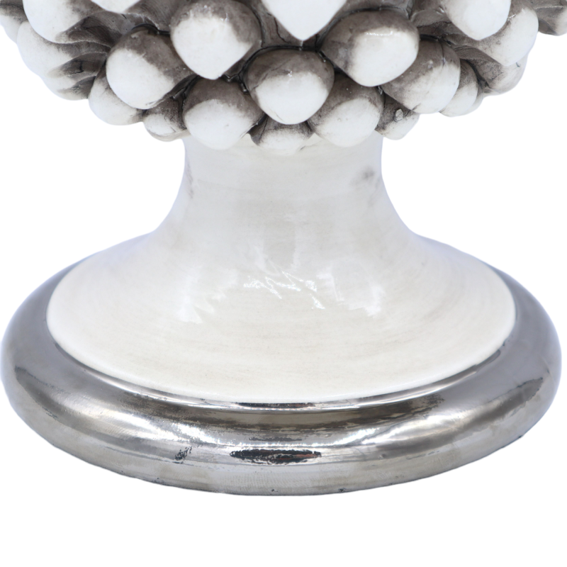Pigna Siciliana Bianco Antico met keramische platina basis Caltagirone diverse maten Mod. NR - 