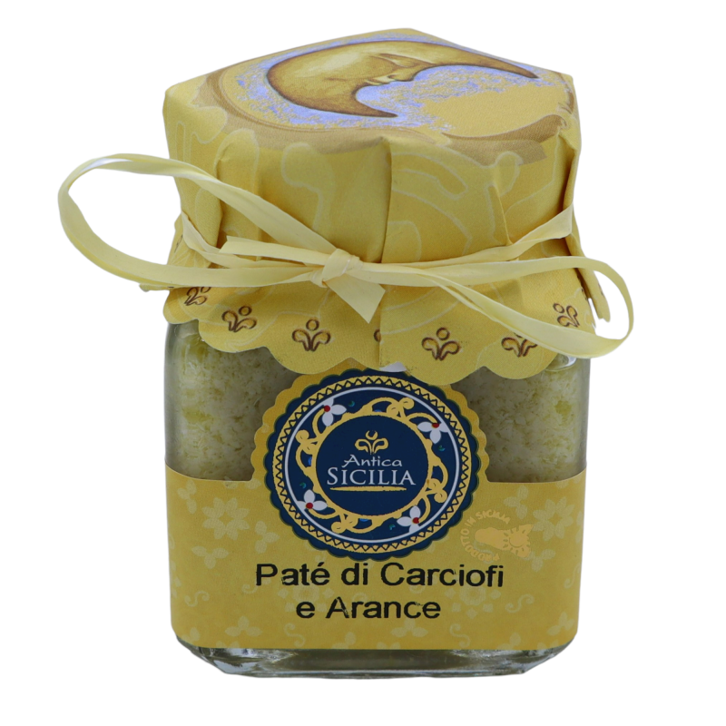 Paté Siciliano di Carciofi e Arance, i olika format - 