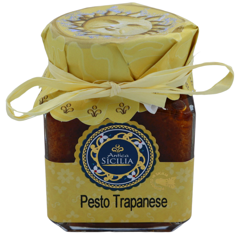 Pesto Trapanese, i olika format - 