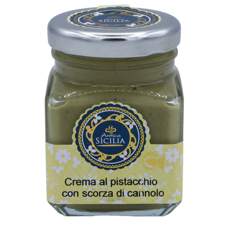 Crema de Pistacho de Sicilia con Cannolo Zest, disponible en dos formatos - 