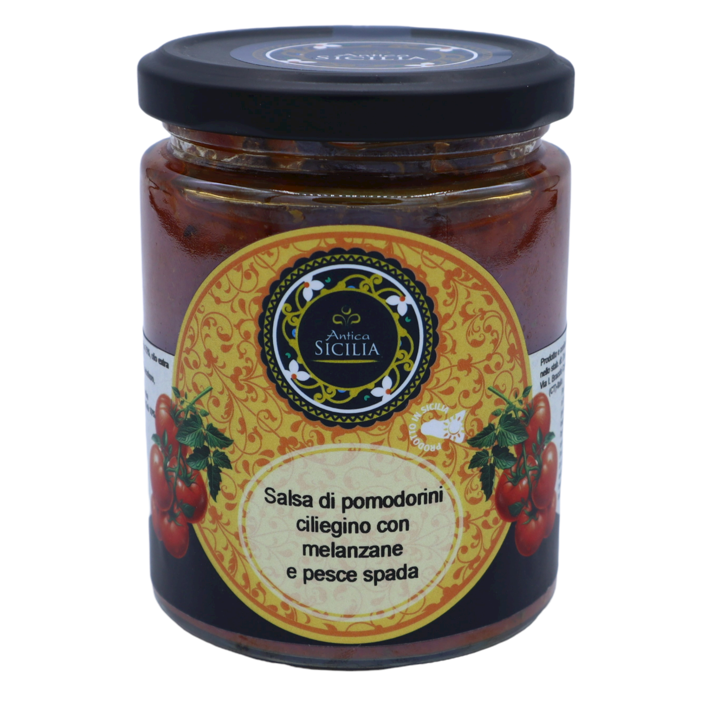 Sauce Tomate Cerise Sicilienne, avec aubergines et espadon 280g