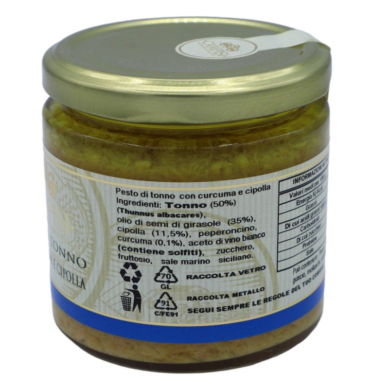Pest av Sicilien Ton med Curcuma och Cipolla 210g - 